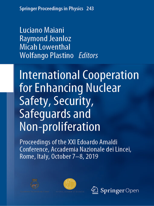 Title details for International Cooperation for Enhancing Nuclear Safety, Security, Safeguards and Non-proliferation by Luciano Maiani - Available